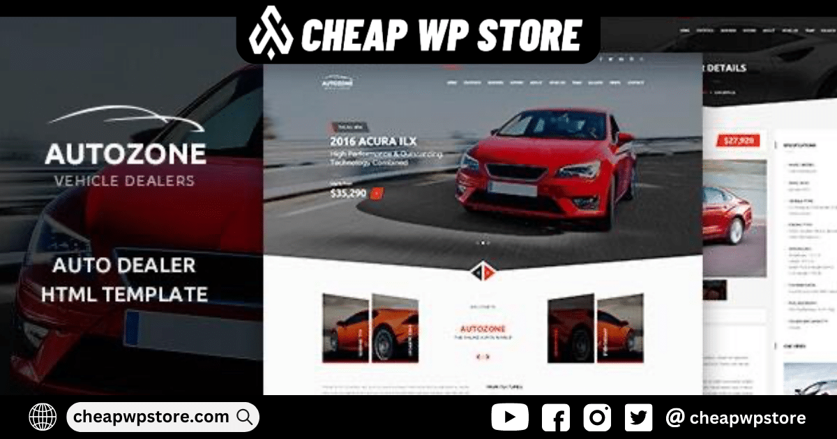 Autozone  WordPress Car Dealer Theme
