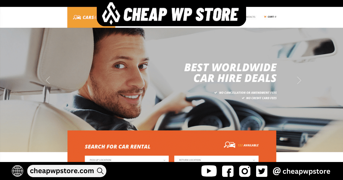 Cars4Rent - Car Rental & Taxi Service WordPress Theme
