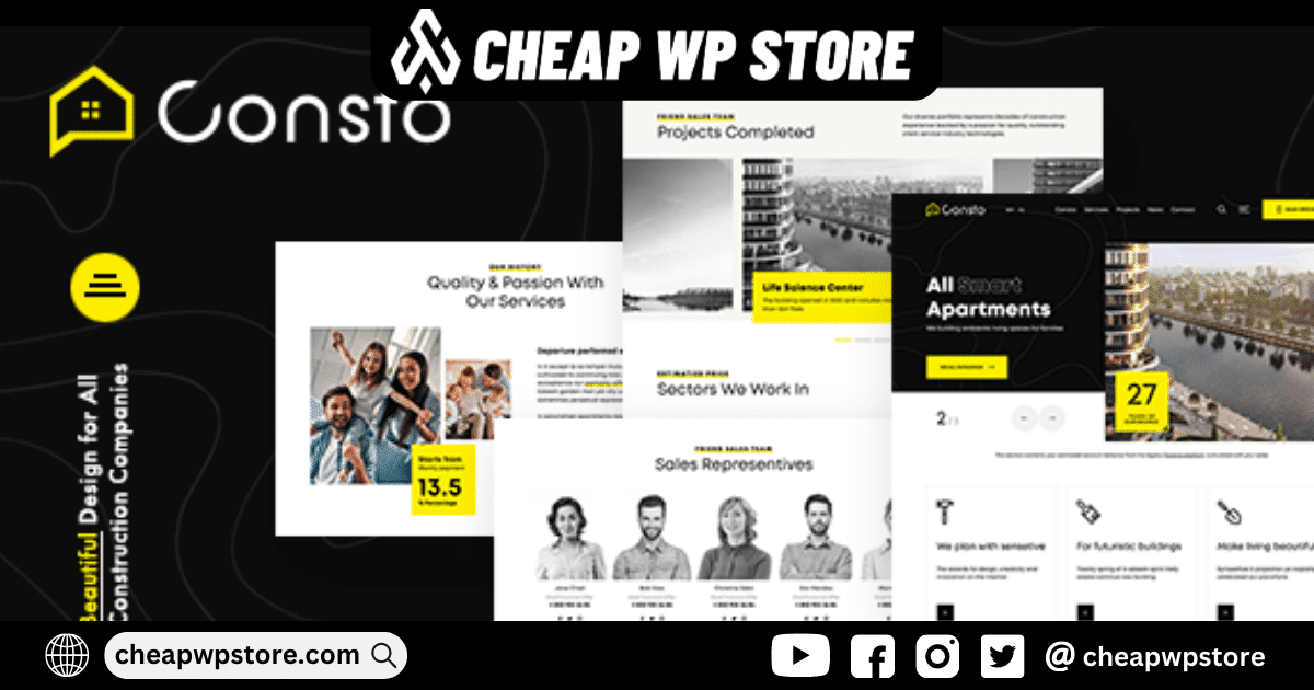 Consto - Industrial Construction Company WordPress Theme