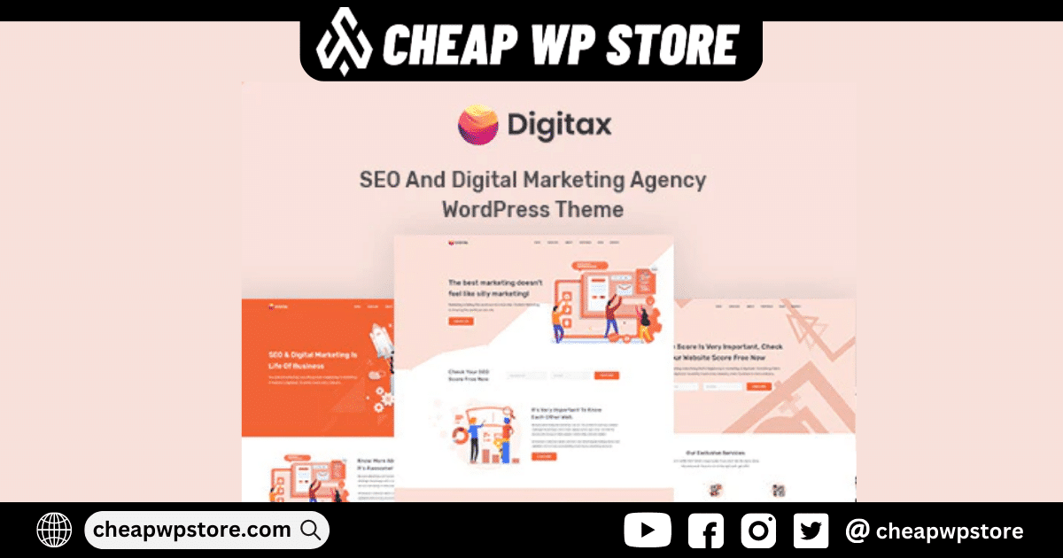 Digitax WordPress Theme - SEO & Digital Marketing Agency