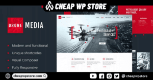 Drone Media WordPress Theme - Aerial Photography & Videography Theme