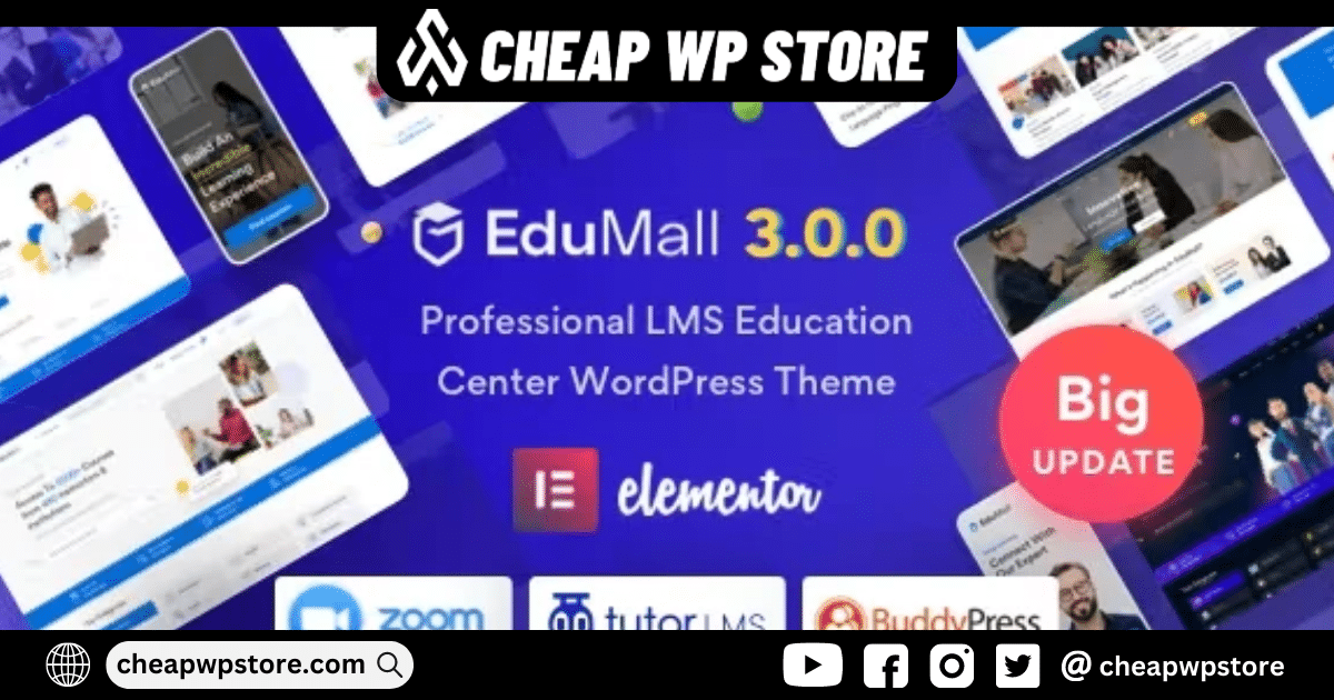 EduMall WordPress Theme - Professional LMS Education Center Theme