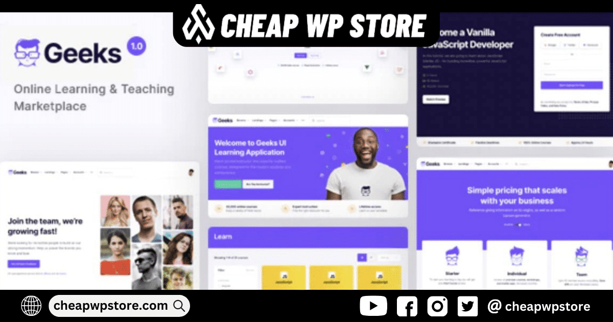 Geeks WordPress Theme - Online Learning Marketplace