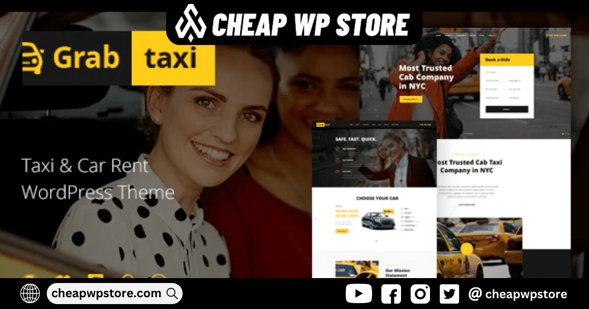 Grab Taxi - Online Taxi Service WordPress Theme