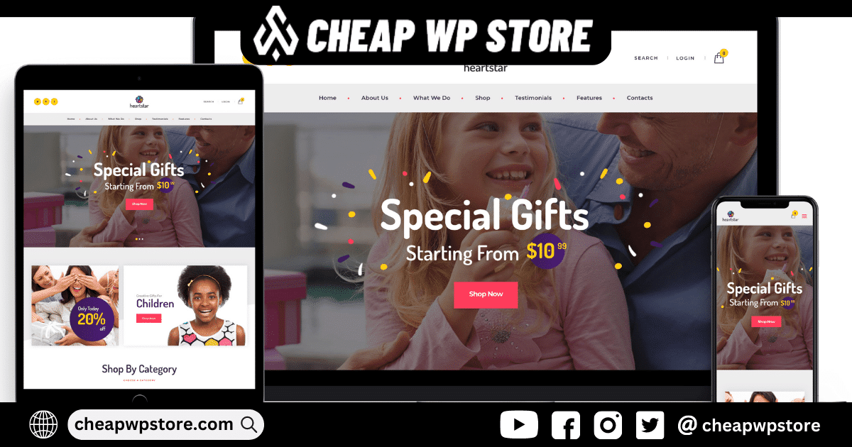 HeartStar - Gift Shop & Event WordPress Theme