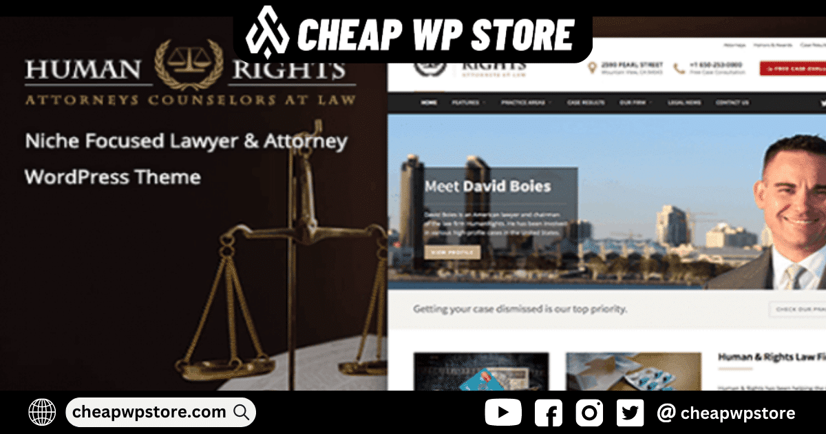 HumanRights WordPress Theme - Lawyer and Attorney