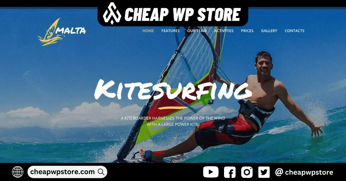 Malta WordPress Theme - Windsurfing