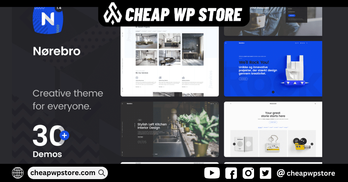 Norebro WordPress Theme - Creative Portfolio for Multipurpose Usage