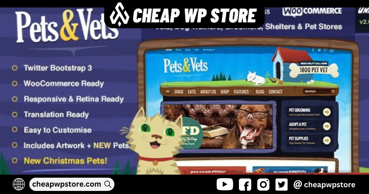 Pets & Vets WordPress And WooCommerce