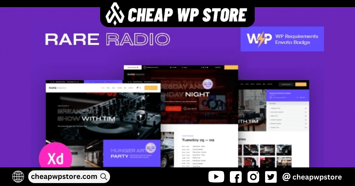 Rare Radio WordPress Theme - Online Music Radio Station & Podcast Theme