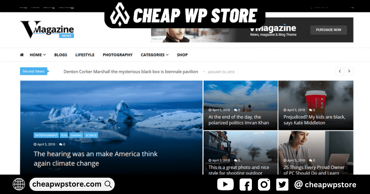 Vmagazine WordPress Theme - Blog