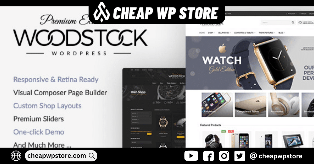 Woodstock WooCommerce Theme - Electronics Responsive