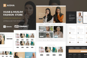 Aisha - Hijab & Muslim Wear Store Elementor Template Kit