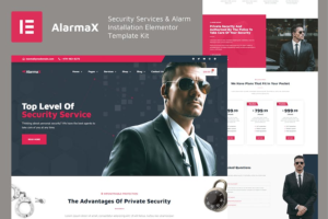 Alarmax - Security Services & Alarm Installation Elementor Template Kit