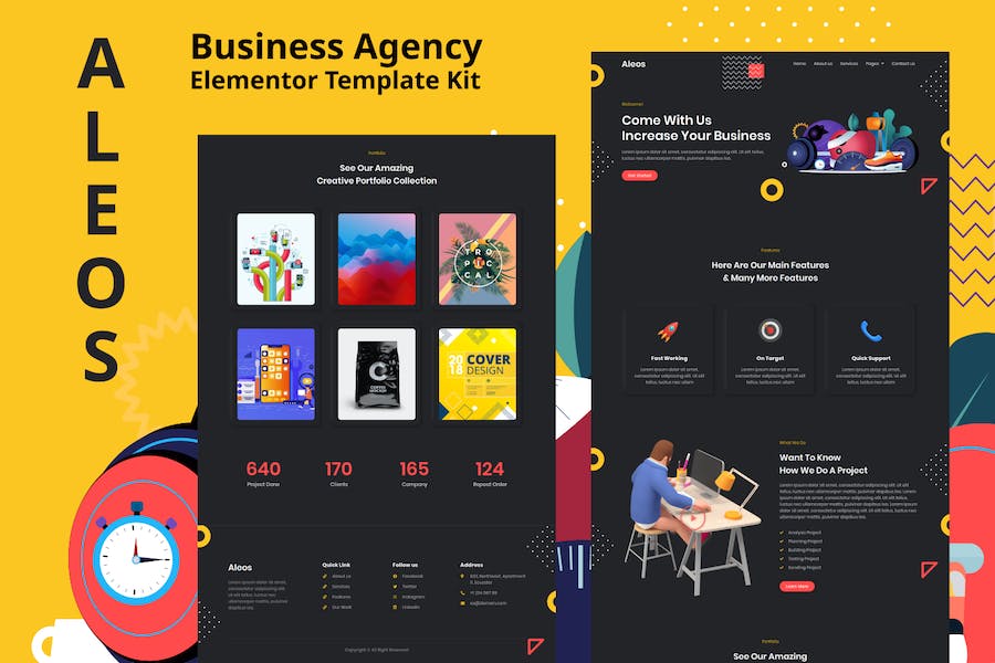 Aleos - Business Agency Elementor Template Kit