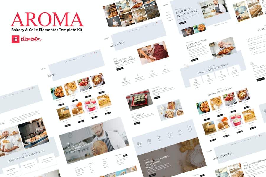 Aroma - Bakery & Cake Elementor  Template Kit