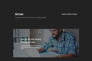 Arrow - Creative Unbounce Landing Page