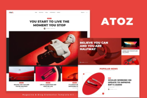 AtoZ - Blog & Magazine Elementor Template Kit