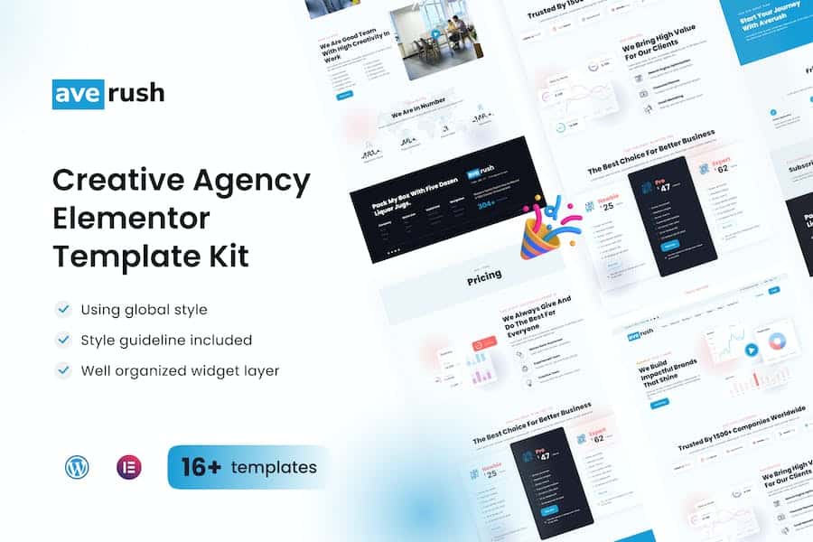 Averush - Digital Marketing & Creative Agency Elementor Template Kit
