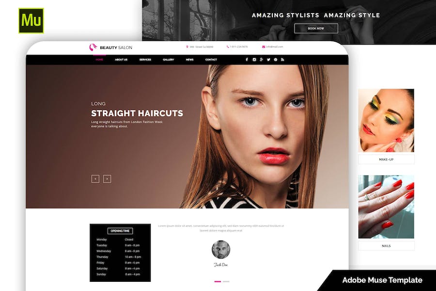 Beauty Salon Muse Template