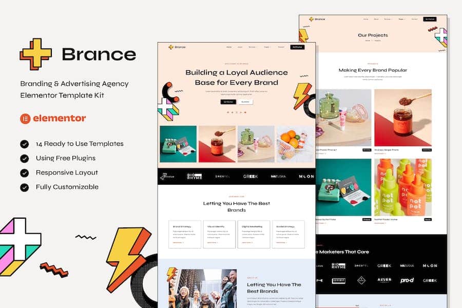 Brance - Branding & Advertising Agency Elementor Template Kit