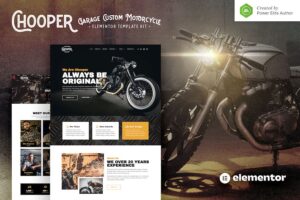 Chooper - Custom Motorcycle Garage Elementor Template Kit