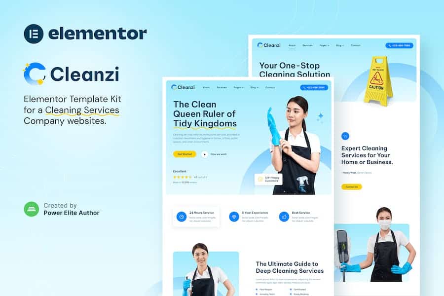 Cleanzi - Cleaning Services Elementor Template Kit
