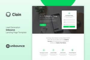 Cloin - Business Unbounce Landing Page Template