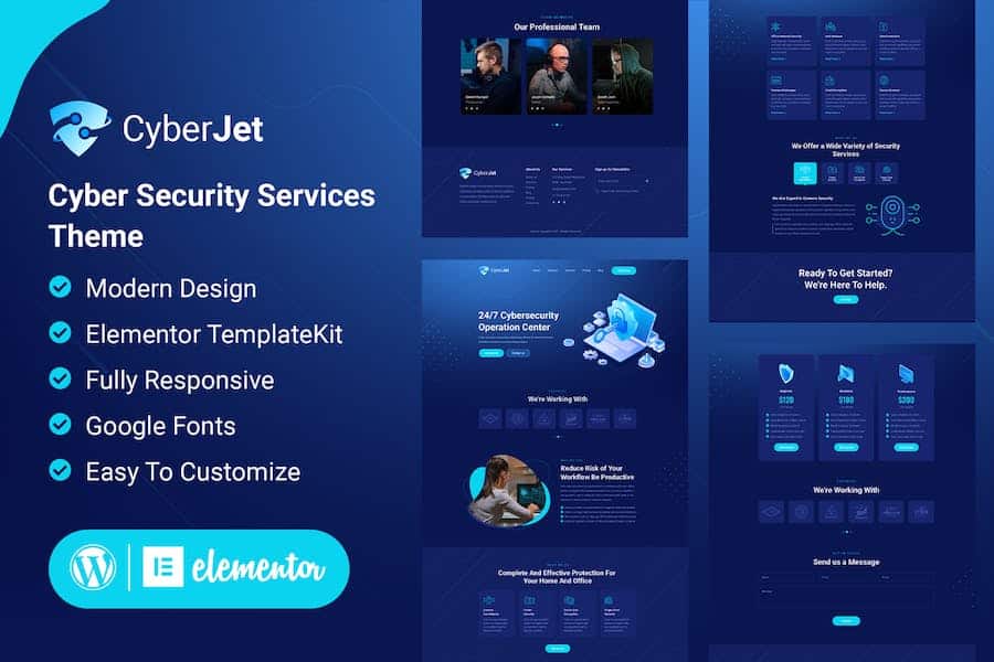 CyberJet - Web Security Elementor Template Kit