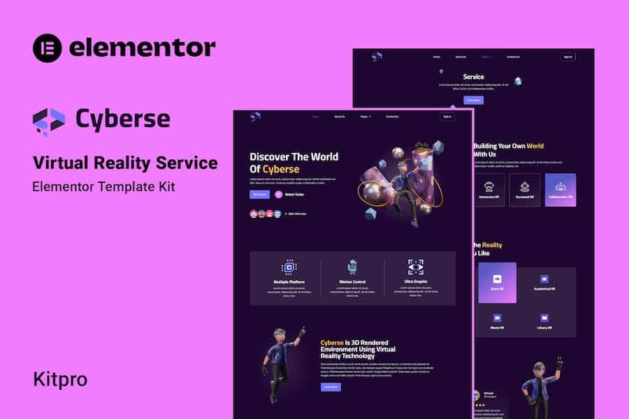 Cyberse - Virtual Reality Service Elementor Template Kit