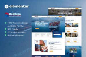 DeCargo - Logistics & Transportation Services Elementor Template Kit