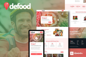 DeFood - Food Delivery Elementor Template Kit
