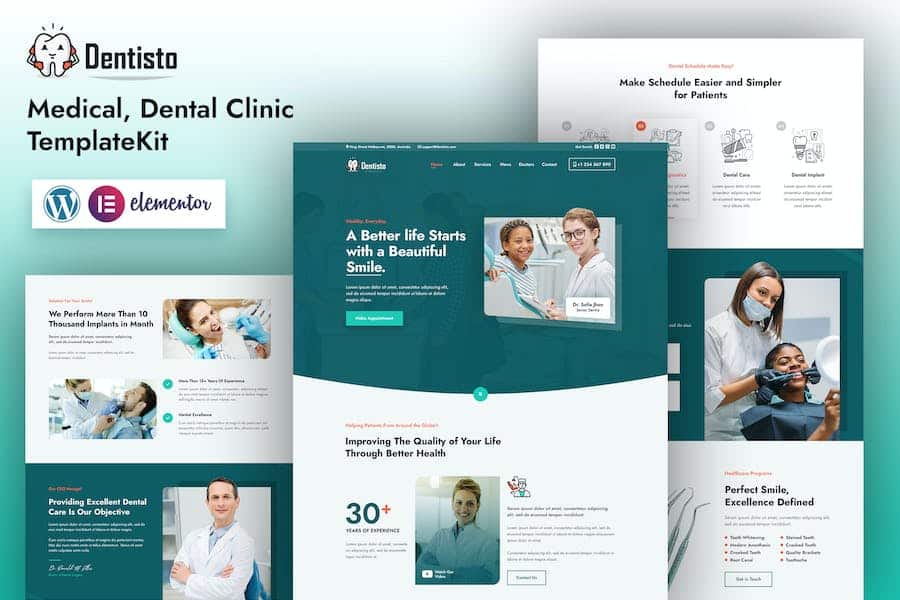 Dentisto - Dentist & Medical Elementor Template Kit