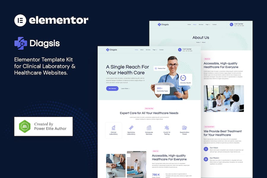 Diagsis - Clinical Laboratory & Healthcare Elementor Template Kit
