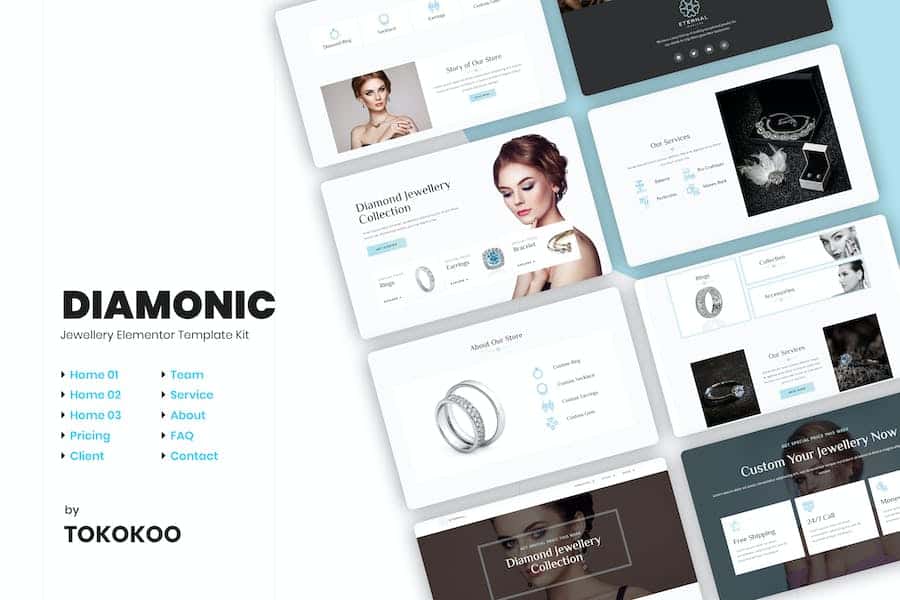 Diamonic - Jewellery Store Elementor Template Kit