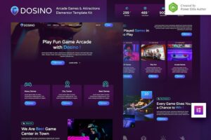 Dosino - Arcade Games & Attractions Elementor Template Kit