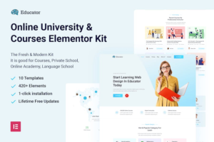 Educator - Online University & Courses Elementor Template Kit