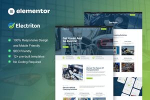 Electriton - Electric Vehicle & Charging Station Elementor Pro Template Kit