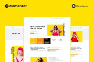 Elsa - Social Media Marketing & Management Elementor Pro Full Site Template Kit