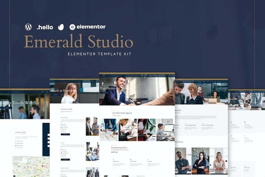 Emerald Studio -  Digital Agency Elementor Template Kit