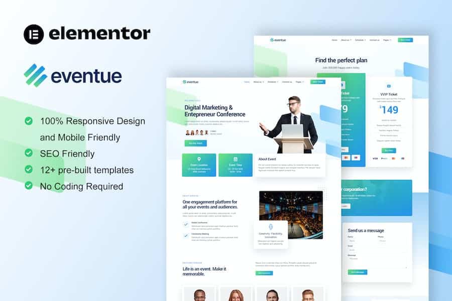 Eventue - Event & Conference Elementor Template Kit