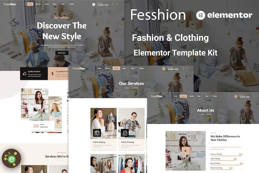 Fesshion - Fashion & Clothing Elementor Template Kit