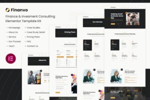 Finanvo - Finance & Investment Consulting Elementor Template Kit