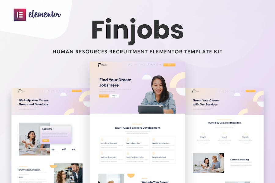 Finjobs - Human Resource Elementor Template Kit