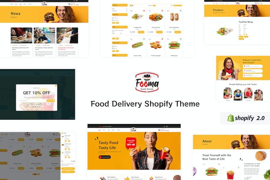 Fooma - Responsive Food Delivery Shopify Theme