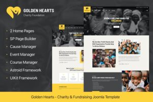 Golden Hearts - Charity & NGO Joomla 4 Template