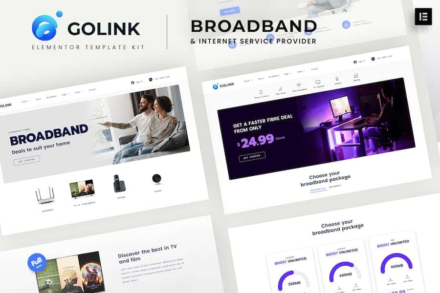 Golink - Broadband & Internet Service Provider Template Kit