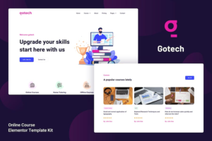 Gotech - Online Course Elementor Template Kit