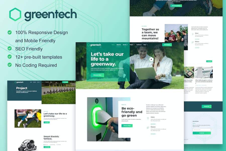 GreenTech - Green Technology Services Elementor Template Kit