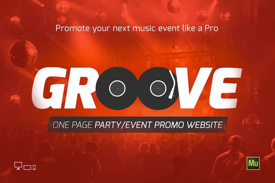 Groove Music Event / Party Site Template